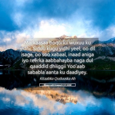 Picture 05 - Boqorradii Kowaad 2:31 SOM - Markaasaa boqorkii wuxuu ku yidhi, Siduu kugu - Bible Verse Picture