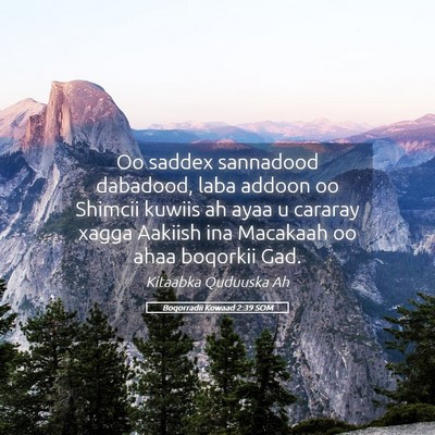 Picture 05 - Boqorradii Kowaad 2:39 SOM - Oo saddex sannadood dabadood, laba addoon oo - Bible Verse Picture