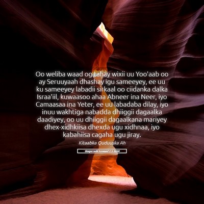 Picture 05 - Boqorradii Kowaad 2:5 SOM - Oo weliba waad og tahay wixii uu Yoo'aab oo ay - Bible Verse Picture