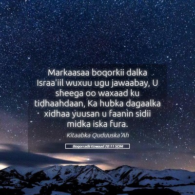 Picture 05 - Boqorradii Kowaad 20:11 SOM - Markaasaa boqorkii dalka Israa'iil wuxuu ugu - Bible Verse Picture