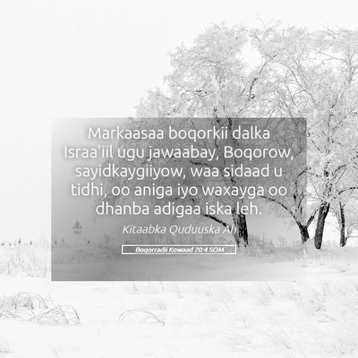 Picture 05 - Boqorradii Kowaad 20:4 SOM - Markaasaa boqorkii dalka Israa'iil ugu jawaabay, - Bible Verse Picture