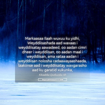 Picture 05 - Boqorradii Kowaad 3:11 SOM - Markaasaa Ilaah wuxuu ku yidhi, Weyddiisashada - Bible Verse Picture