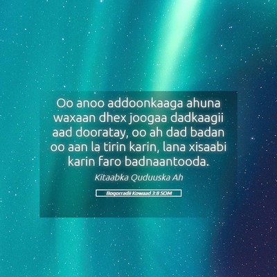 Picture 05 - Boqorradii Kowaad 3:8 SOM - Oo anoo addoonkaaga ahuna waxaan dhex joogaa - Bible Verse Picture