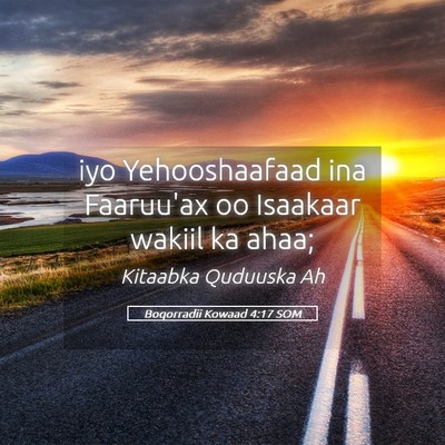 Picture 05 - Boqorradii Kowaad 4:17 SOM - iyo Yehooshaafaad ina Faaruu'ax oo Isaakaar - Bible Verse Picture