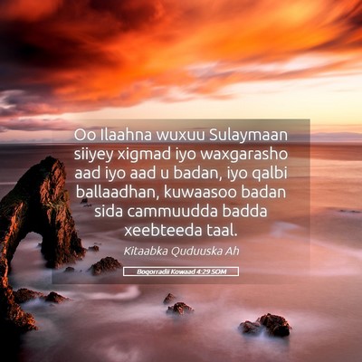 Picture 05 - Boqorradii Kowaad 4:29 SOM - Oo Ilaahna wuxuu Sulaymaan siiyey xigmad iyo - Bible Verse Picture