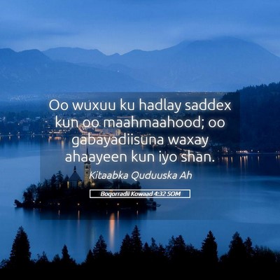 Picture 05 - Boqorradii Kowaad 4:32 SOM - Oo wuxuu ku hadlay saddex kun oo maahmaahood; oo - Bible Verse Picture