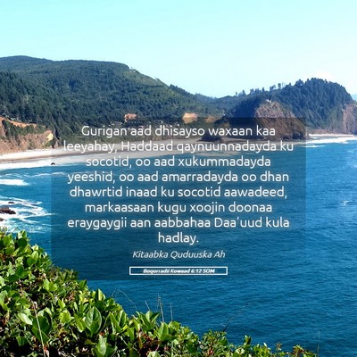 Picture 05 - Boqorradii Kowaad 6:12 SOM - Gurigan aad dhisayso waxaan kaa leeyahay, Haddaad - Bible Verse Picture