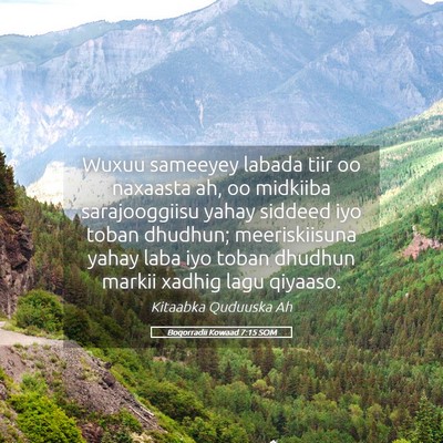 Picture 05 - Boqorradii Kowaad 7:15 SOM - Wuxuu sameeyey labada tiir oo naxaasta ah, oo - Bible Verse Picture