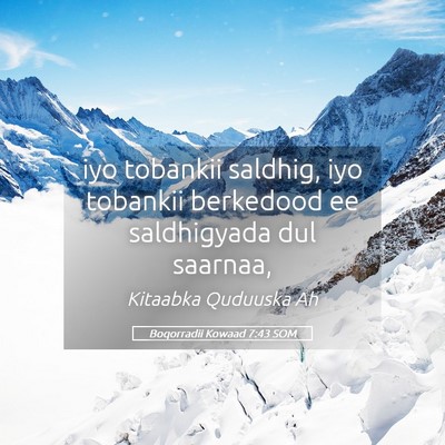 Picture 05 - Boqorradii Kowaad 7:43 SOM - iyo tobankii saldhig, iyo tobankii berkedood ee - Bible Verse Picture