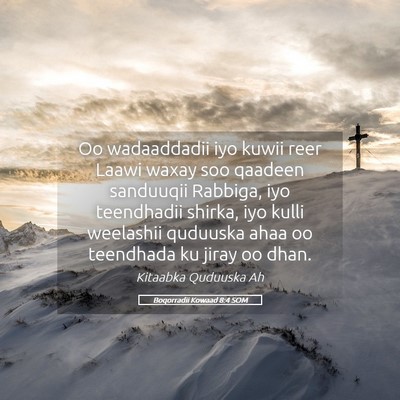 Picture 05 - Boqorradii Kowaad 8:4 SOM - Oo wadaaddadii iyo kuwii reer Laawi waxay soo - Bible Verse Picture