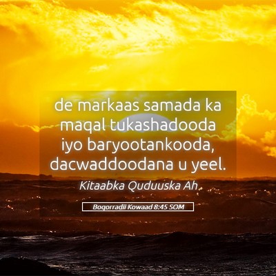 Picture 05 - Boqorradii Kowaad 8:45 SOM - de markaas samada ka maqal tukashadooda iyo - Bible Verse Picture