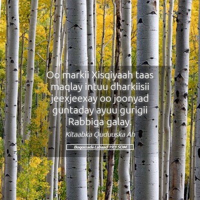 Picture 05 - Boqorradii Labaad 19:1 SOM - Oo markii Xisqiyaah taas maqlay intuu dharkiisii - Bible Verse Picture