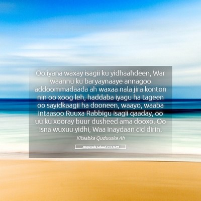 Picture 05 - Boqorradii Labaad 2:16 SOM - Oo iyana waxay isagii ku yidhaahdeen, War waannu - Bible Verse Picture