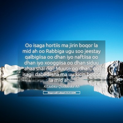 Picture 05 - Boqorradii Labaad 23:25 SOM - Oo isaga hortiis ma jirin boqor la mid ah oo - Bible Verse Picture