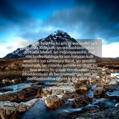 Picture 05 - Boqorradii Labaad 23:4 SOM - Markaasaa boqorkii ku amray wadaadkii sare oo - Bible Verse Picture