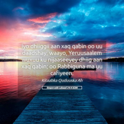 Picture 05 - Boqorradii Labaad 24:4 SOM - iyo dhiiggii aan xaq qabin oo uu daadshay, waayo, - Bible Verse Picture