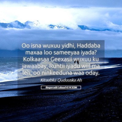 Picture 05 - Boqorradii Labaad 4:14 SOM - Oo isna wuxuu yidhi, Haddaba maxaa loo sameeyaa - Bible Verse Picture