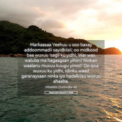 Picture 05 - Boqorradii Labaad 9:11 SOM - Markaasaa Yeehuu u soo baxay addoommadii - Bible Verse Picture