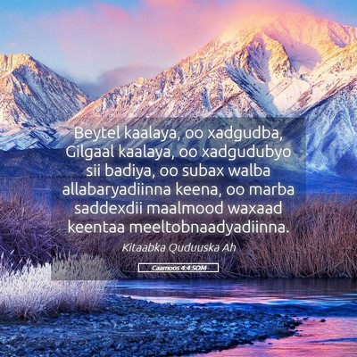 Picture 05 - Caamoos 4:4 SOM - Beytel kaalaya, oo xadgudba, Gilgaal kaalaya, oo - Bible Verse Picture