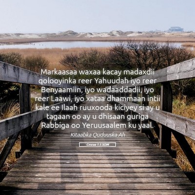 Picture 05 - Cesraa 1:5 SOM - Markaasaa waxaa kacay madaxdii qolooyinka reer - Bible Verse Picture