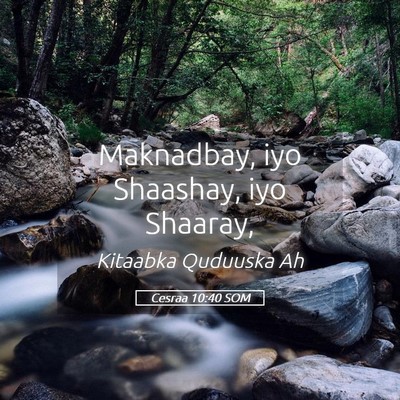 Picture 05 - Cesraa 10:40 SOM - Maknadbay, iyo Shaashay, iyo - Bible Verse Picture