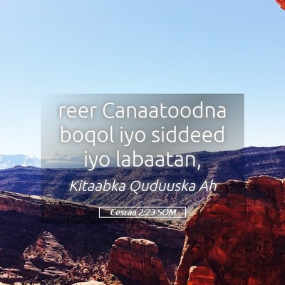 Picture 05 - Cesraa 2:23 SOM - reer Canaatoodna boqol iyo siddeed iyo - Bible Verse Picture