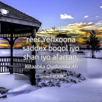 Picture 05 - Cesraa 2:34 SOM - reer Yerixoona saddex boqol iyo shan iyo - Bible Verse Picture