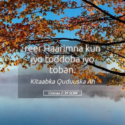 Picture 05 - Cesraa 2:39 SOM - reer Haarimna kun iyo toddoba iyo - Bible Verse Picture