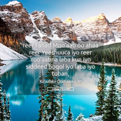 Picture 05 - Cesraa 2:6 SOM - reer Fahad Moo'aab oo ahaa reer Yeeshuuca iyo - Bible Verse Picture