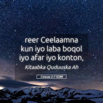 Picture 05 - Cesraa 2:7 SOM - reer Ceelaamna kun iyo laba boqol iyo afar iyo - Bible Verse Picture