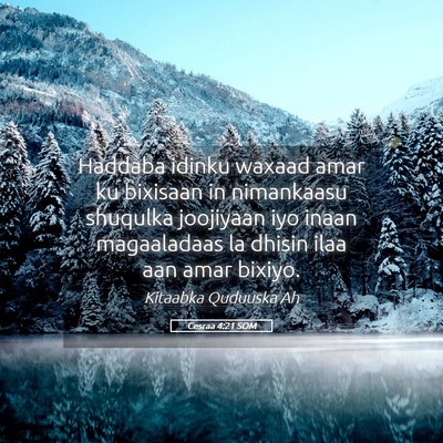 Picture 05 - Cesraa 4:21 SOM - Haddaba idinku waxaad amar ku bixisaan in - Bible Verse Picture