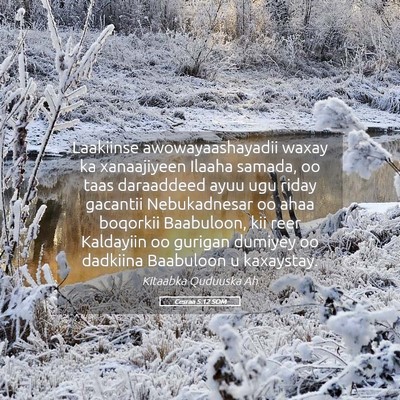 Picture 05 - Cesraa 5:12 SOM - Laakiinse awowayaashayadii waxay ka xanaajiyeen - Bible Verse Picture