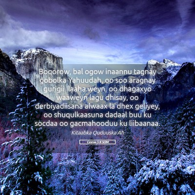 Picture 05 - Cesraa 5:8 SOM - Boqorow, bal ogow inaannu tagnay gobolka - Bible Verse Picture