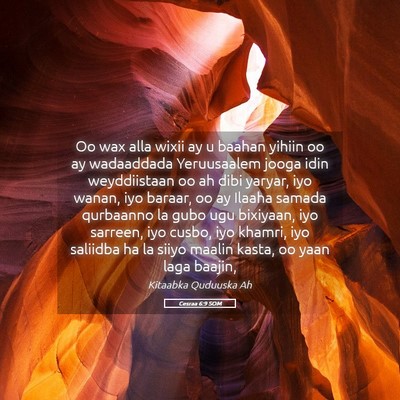 Picture 05 - Cesraa 6:9 SOM - Oo wax alla wixii ay u baahan yihiin oo ay - Bible Verse Picture