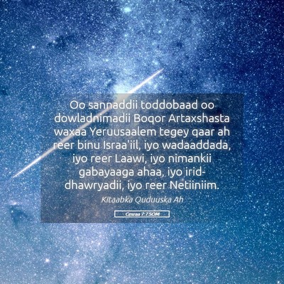 Picture 05 - Cesraa 7:7 SOM - Oo sannaddii toddobaad oo dowladnimadii Boqor - Bible Verse Picture