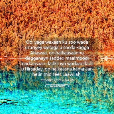 Picture 05 - Cesraa 8:15 SOM - Oo iyaga waxaan ku soo wada ururiyey webiga u - Bible Verse Picture