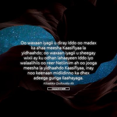 Picture 05 - Cesraa 8:17 SOM - Oo waxaan iyagii u diray Iddo oo madax ka ahaa - Bible Verse Picture
