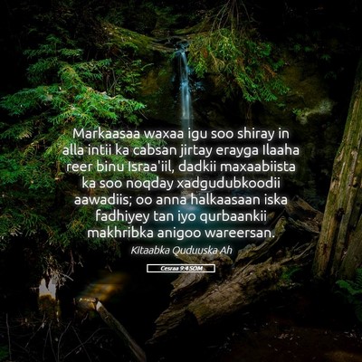 Picture 05 - Cesraa 9:4 SOM - Markaasaa waxaa igu soo shiray in alla intii ka - Bible Verse Picture