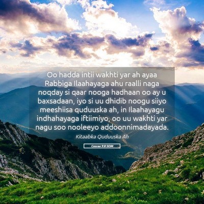 Picture 05 - Cesraa 9:8 SOM - Oo hadda intii wakhti yar ah ayaa Rabbiga - Bible Verse Picture
