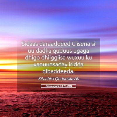 Picture 05 - Cibraaniyada 13:12 SOM - Sidaas daraaddeed Ciisena si uu dadka quduus - Bible Verse Picture