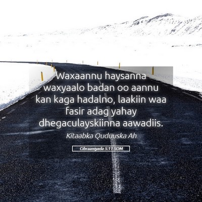 Picture 05 - Cibraaniyada 5:11 SOM - Waxaannu haysanna waxyaalo badan oo aannu kan - Bible Verse Picture