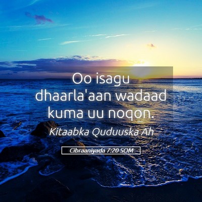 Picture 05 - Cibraaniyada 7:20 SOM - Oo isagu dhaarla'aan wadaad kuma uu - Bible Verse Picture