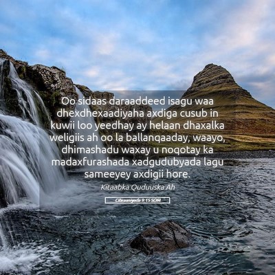 Picture 05 - Cibraaniyada 9:15 SOM - Oo sidaas daraaddeed isagu waa dhexdhexaadiyaha - Bible Verse Picture