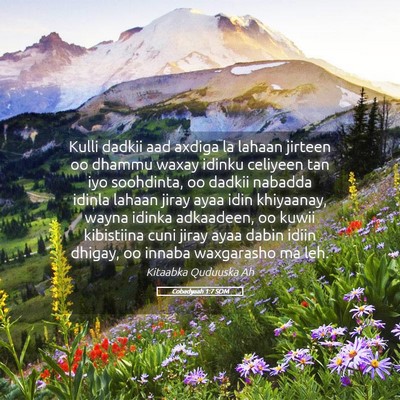 Picture 05 - Cobadyaah 1:7 SOM - Kulli dadkii aad axdiga la lahaan jirteen oo - Bible Verse Picture