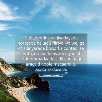 Picture 05 - Daanyeel 1:13 SOM - Dabadeedna wejiyadayada hortaada ha lagu fiiriyo - Bible Verse Picture