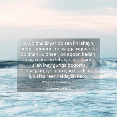 Picture 05 - Daanyeel 1:4 SOM - kuwo dhallinyar oo aan iin lahayn, oo qurqurxoon, - Bible Verse Picture