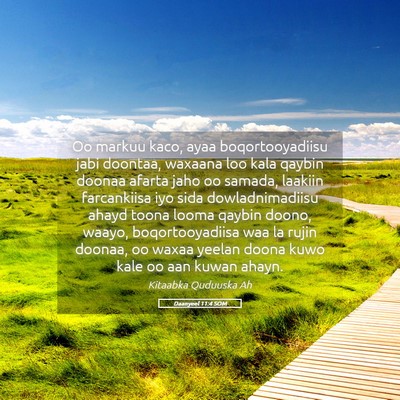 Picture 05 - Daanyeel 11:4 SOM - Oo markuu kaco, ayaa boqortooyadiisu jabi - Bible Verse Picture