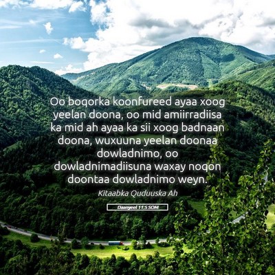 Picture 05 - Daanyeel 11:5 SOM - Oo boqorka koonfureed ayaa xoog yeelan doona, oo - Bible Verse Picture