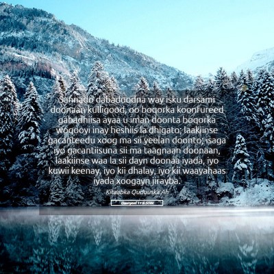Picture 05 - Daanyeel 11:6 SOM - Sannado dabadoodna way isku darsami doonaan - Bible Verse Picture
