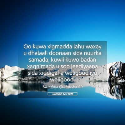 Picture 05 - Daanyeel 12:3 SOM - Oo kuwa xigmadda lahu waxay u dhalaali doonaan - Bible Verse Picture